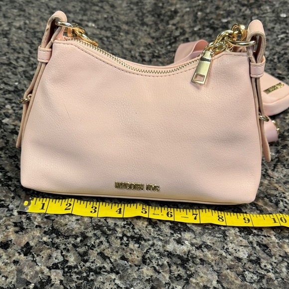 Madden NYC Pink Crossbody Bag with Chain Detail - Picture 8 of 13